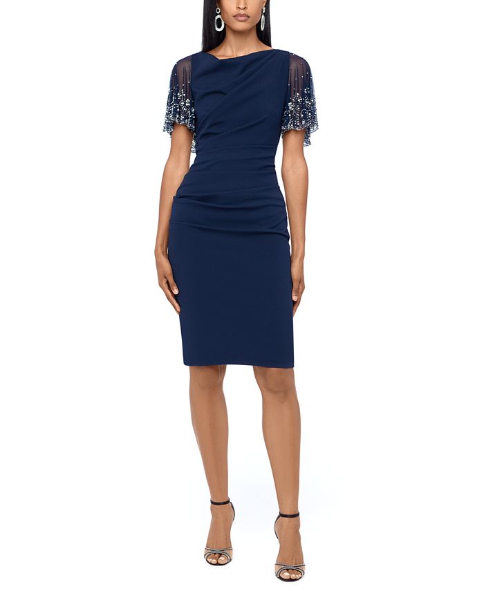 Betsy & Adam Petite BeadedSleeve Sheath Dress & Reviews Dresses