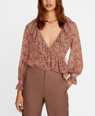 macy's ruffle blouse