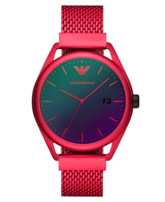 emporio armani mesh watch