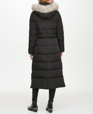 puffer jacket fur trim