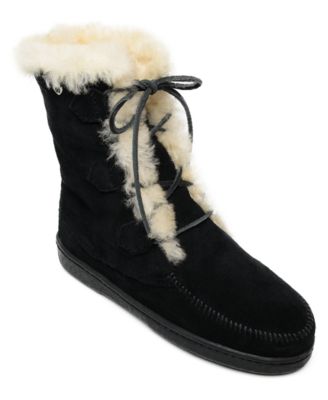 sheepskin lace up boots