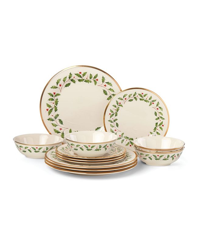 Lenox Holiday 12Piece Plate & Bowl Set & Reviews Dinnerware Dining