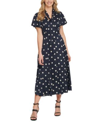 dkny polka dot dress