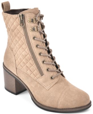 white mountain lace up booties