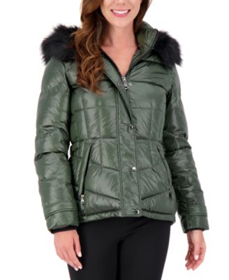 vince camuto hooded puffer coat