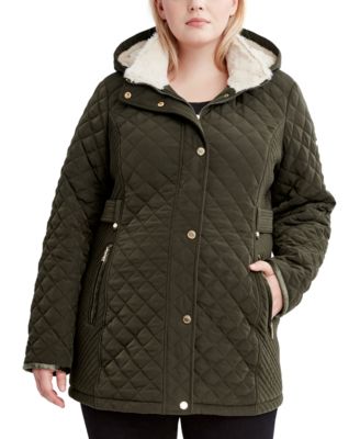 sherpa lined quilted jacket