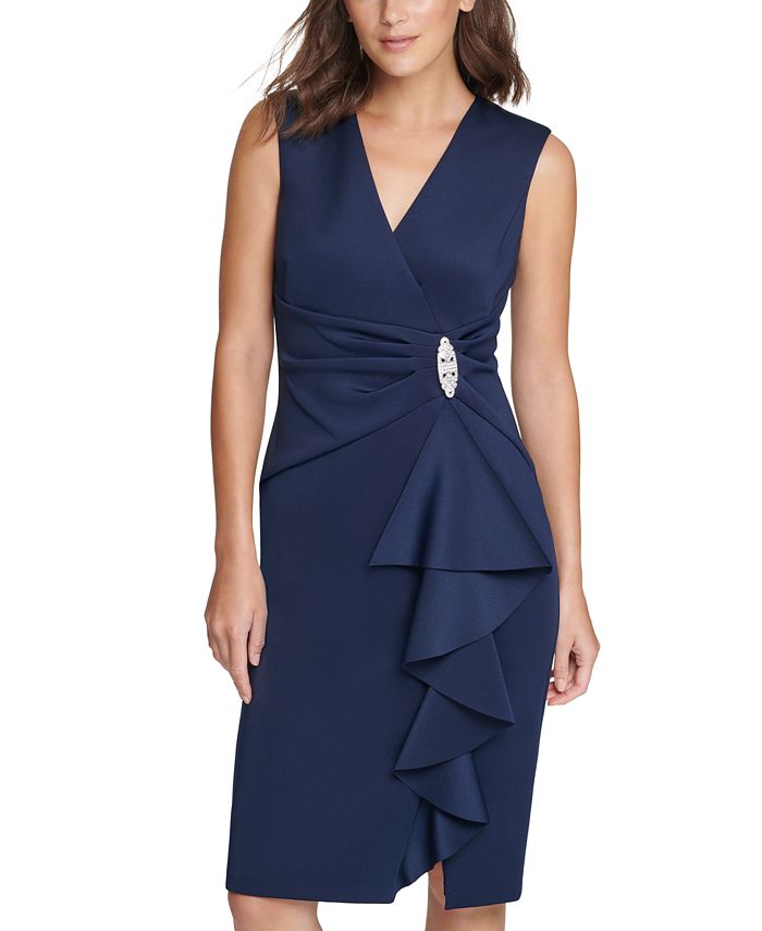 Jessica Howard Surplice Sheath Dress & Reviews Dresses Women Macy's