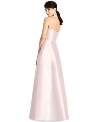 alfred sung strapless sateen gown