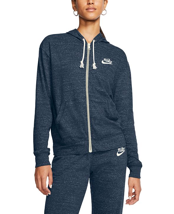 Nike Women's Sportswear Gym Vintage Zip Hoodie & Reviews Women Macy's