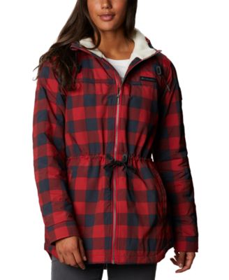 plaid fleece lined jacket