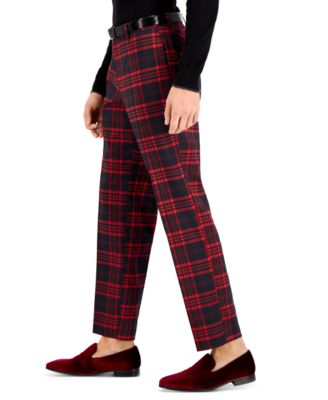 macys mens plaid pants