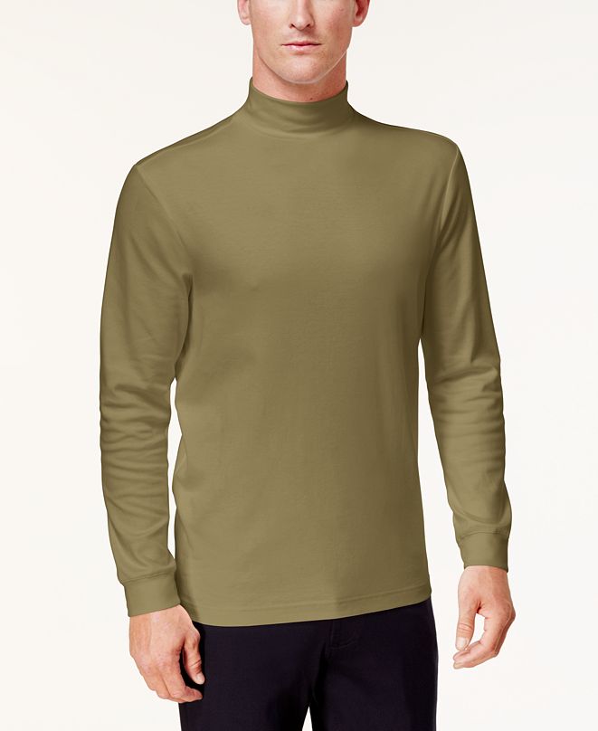 Club Room Men's Solid Mock Neck Turtleneck Shirt, Created for Macy's & Reviews - T-Shirts - Men