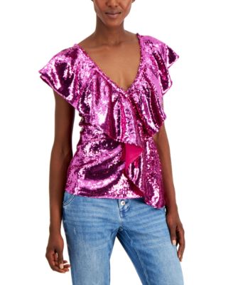 sequin tops macys