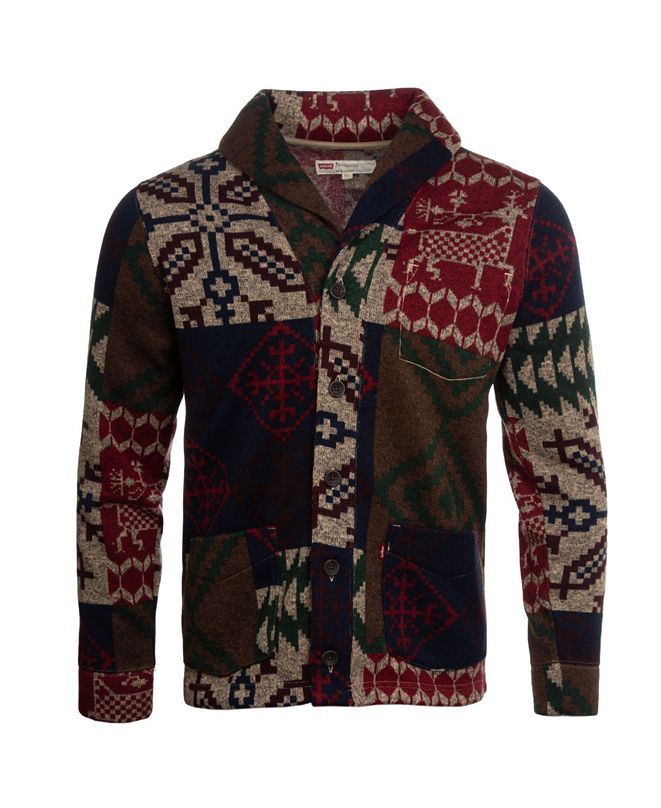 Levi's Men's Printed Sweater Knit Fleece Cardigan & Reviews - Sweaters ...