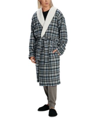 UGG® Men's Kalib Flannel Plaid Robe 