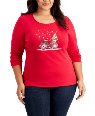 macys plus size holiday tops