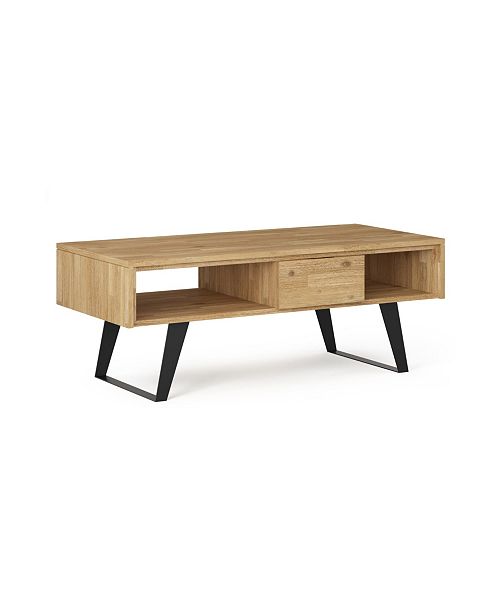 Simpli Home Lowry Solid Acacia Wood Coffee Table Reviews Furniture Macy S