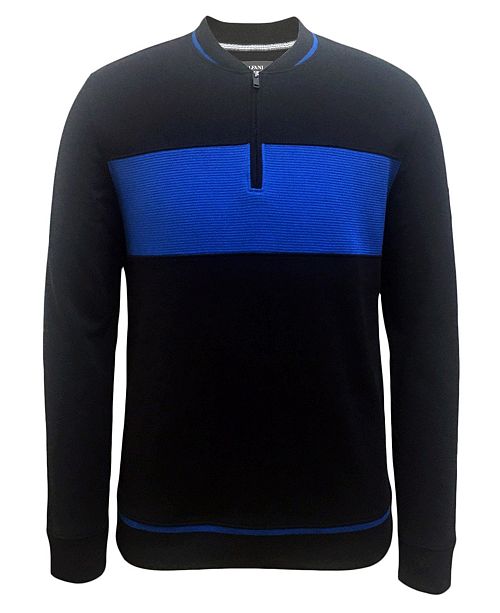 Alfani Men S Baseball Ottoman Quarter Zip Sweatshirt Created For Macy S Reviews Hoodies Sweatshirts Men Macy S