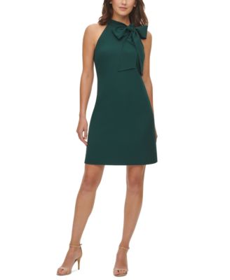 vince camuto bow neck fit and flare dress