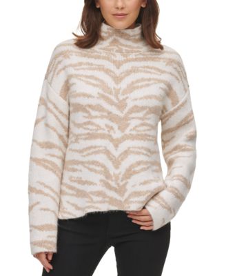 dkny leopard turtleneck