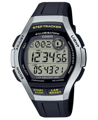 casio digital step tracker watch