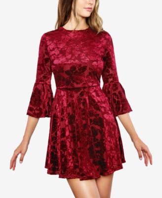 a line bell sleeve dress