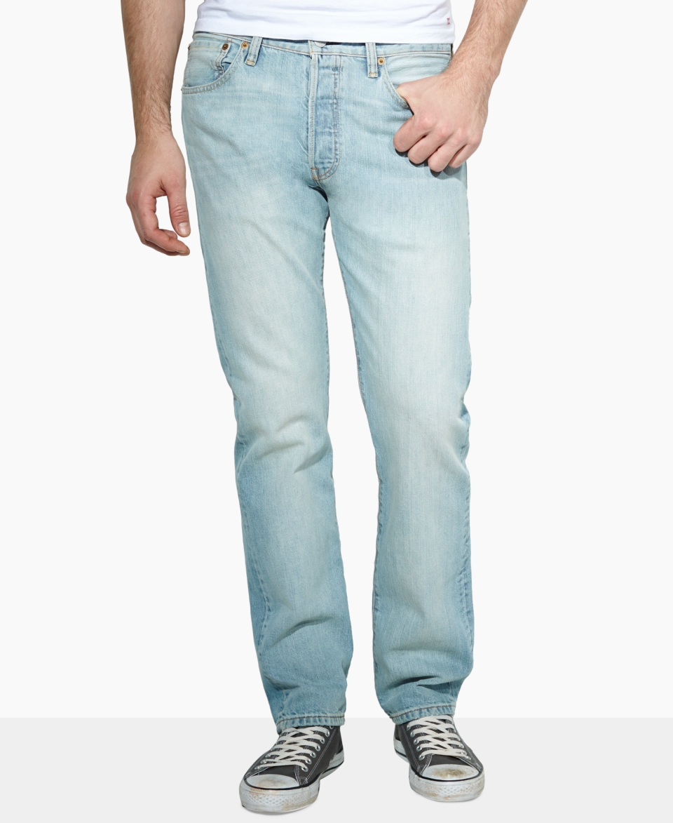 Levis 501 Original Fit Bleached Jeans   Jeans   Men