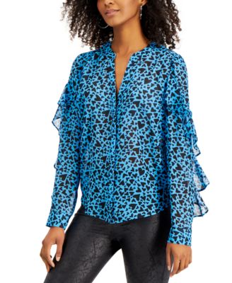 macy's ruffle blouse