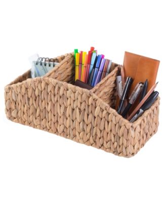 Плетеный органайзер для хранения натурального водного гиацинта Caddy