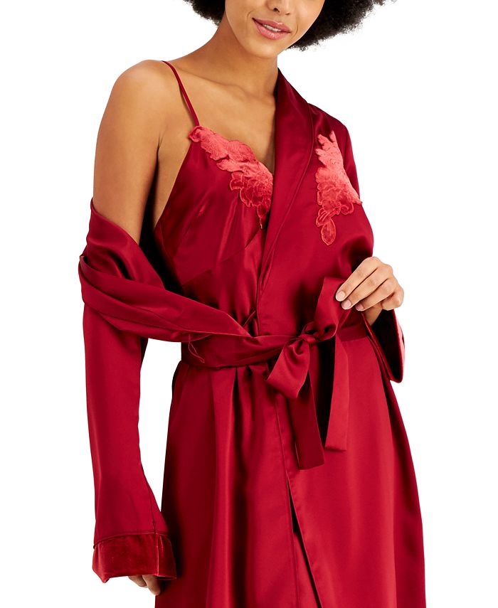 long satin wrap robe