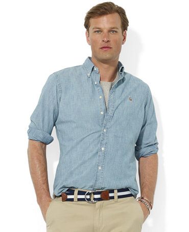 Polo Ralph Lauren Shirt, Core Classic Fit Denim - Casual Button-Down ...