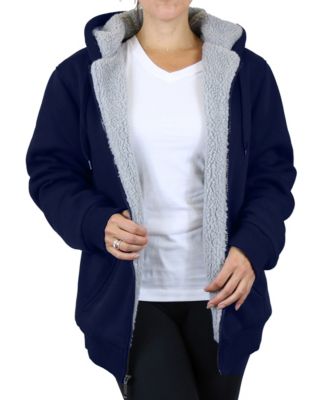 fleece lined zip hoodie