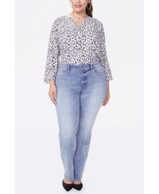 nydj marilyn straight leg jeans plus size