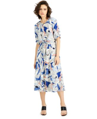 macys midi dresses with sleeves