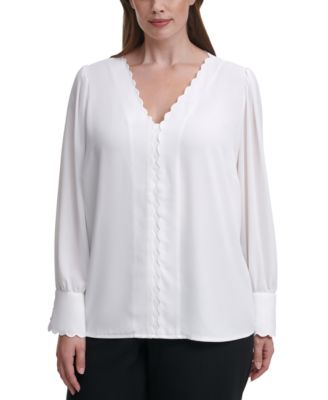 macy's calvin klein womens blouses