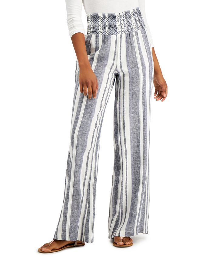 indigo rein striped pants