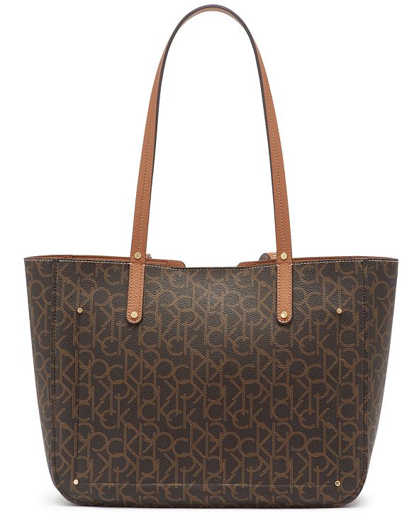 Calvin Klein Dilan Medium Logo Tote & Reviews - Calvin Klein - Handbags ...