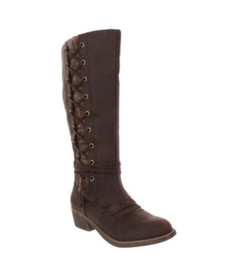 women's lace up tall boots
