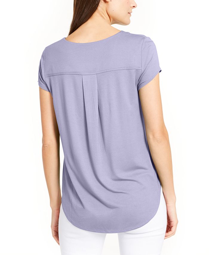 Alfani V-Neck Knit T-Shirt, Created for Macy's & Reviews - Tops - Women ...