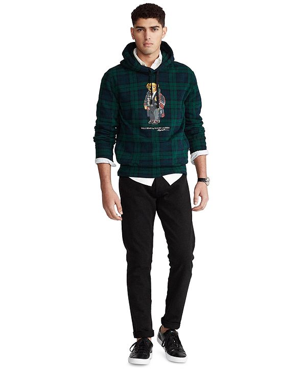 Polo Ralph Lauren Men's Bear Tartan Fleece Hoodie ...