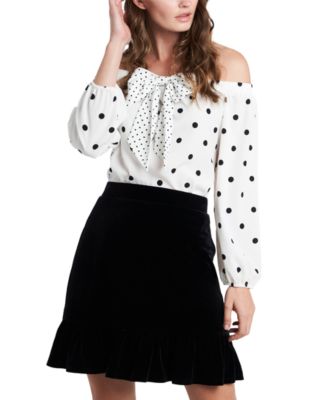 macys polka dot blouse