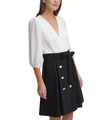 dkny balloon sleeve dress
