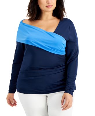 macy's asymmetrical tops