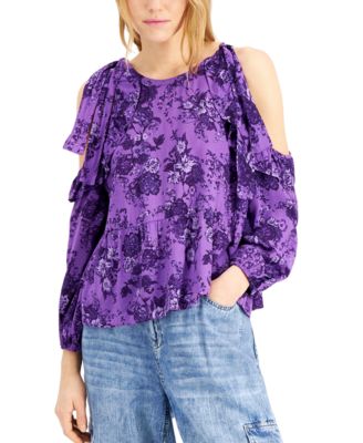 macy's purple blouses