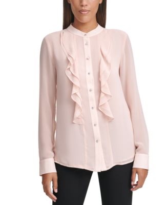 macy's calvin klein petite tops