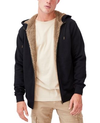 tommy jeans sherpa zip thru hoodie