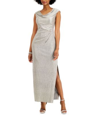 macys metallic dress