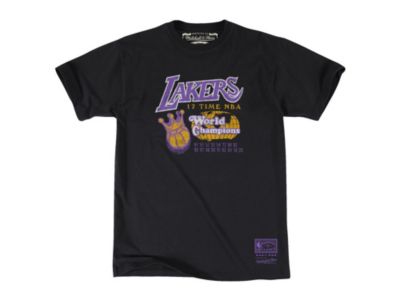 mitchell and ness lakers t shirt