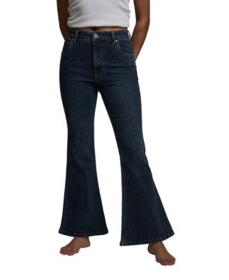 COTTON ON Petite Flare Jeans Dark Blue 