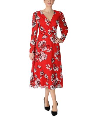 macys midi dresses with sleeves